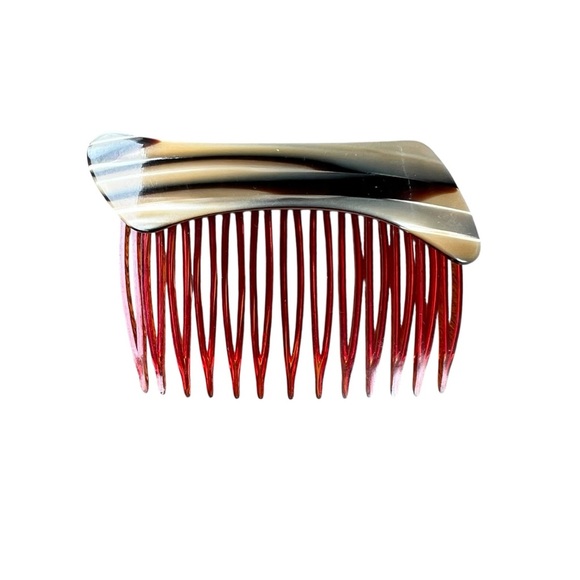 VTG Cellulose Tortoise Shell Side Hair Comb Plastic Made in USA 3 1/4” GUC - Picture 2 of 10